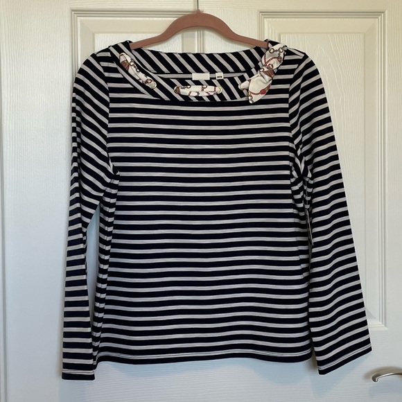 🌟HP🌟 Rafaella Striped Kerchief Top - Picture 2 of 6